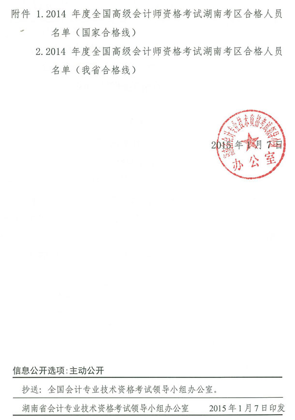 ����2014��߼�(j��)��(hu��)Ӌ(j��)����ԇ�ϸ��(bi��o)��(zh��n)����55��