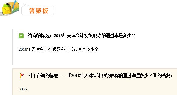 2018天津初級(jí)會(huì)計(jì)職稱(chēng)考試合格率是多少？
