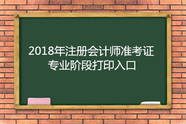 2018年四川省注冊(cè)會(huì)計(jì)師專(zhuān)業(yè)階段準(zhǔn)考證打印入口