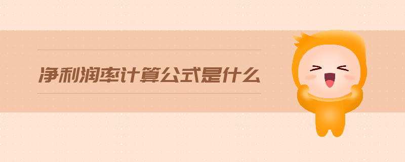 凈利潤率計(jì)算公式是什么
