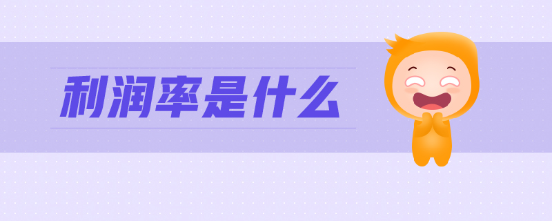 利潤率是什么 利潤率是什么