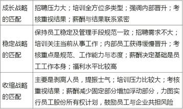 人力資源戰(zhàn)略與不同組織戰(zhàn)略的匹配 人力資源戰(zhàn)略與不同組織戰(zhàn)略的匹配