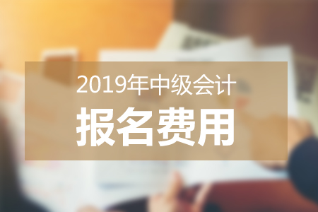 江蘇2019中級會計報名費(fèi)用