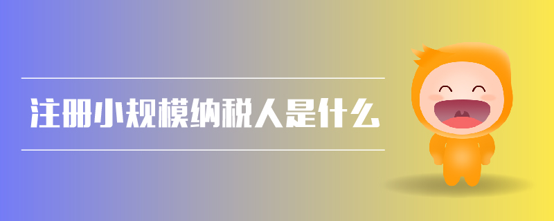 注冊小規(guī)模納稅人是什么 注冊小規(guī)模納稅人是什么