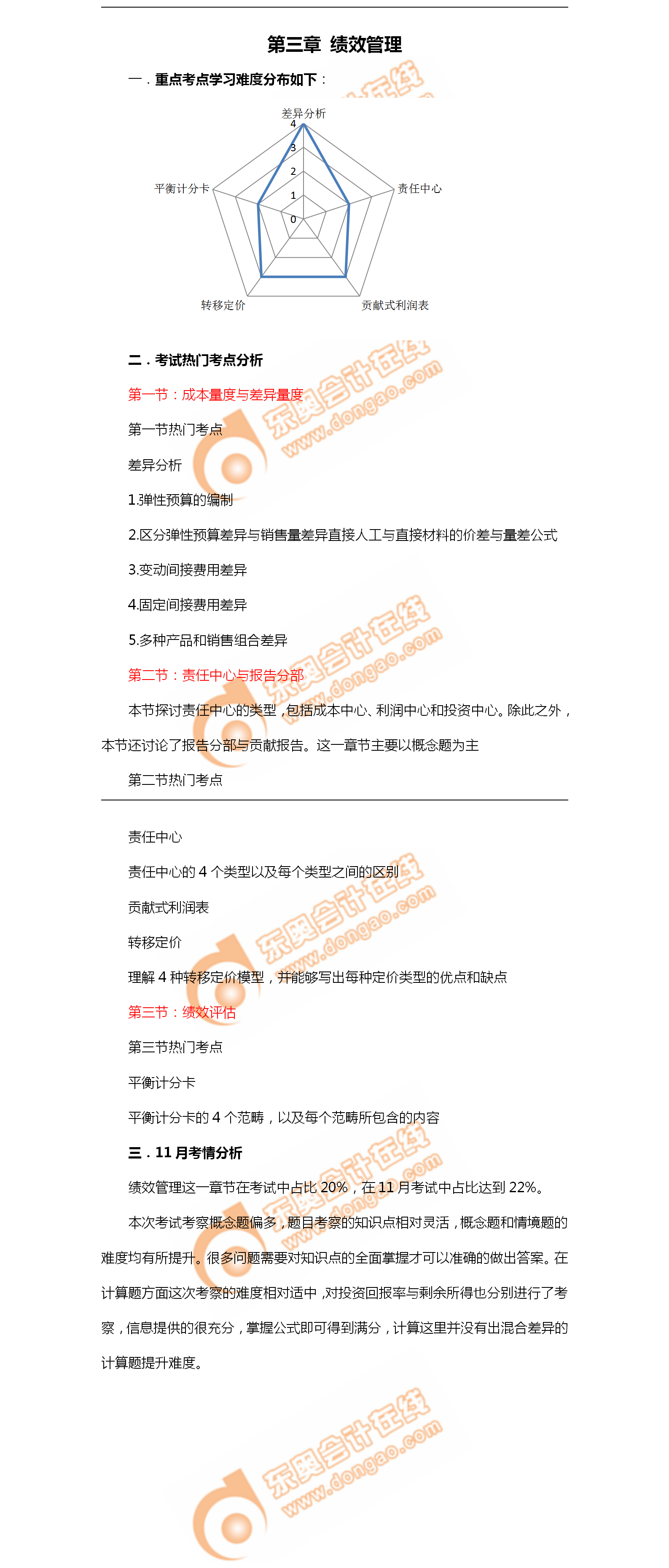 2018年11月考情分析P1第三章--績效管理 2018年11月考情分析P1第三章--績效管理