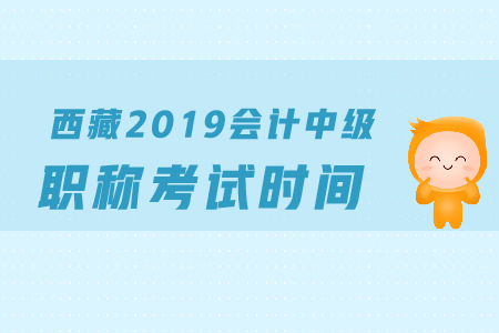 西藏2019年中級(jí)會(huì)計(jì)職稱(chēng)考試時(shí)間是什么時(shí)候