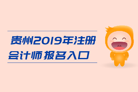 貴州2019年注冊會計師報名入口在哪里？