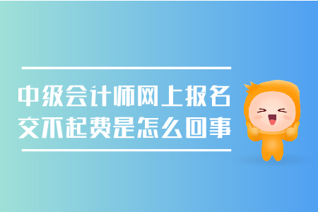 中級(jí)會(huì)計(jì)師網(wǎng)上報(bào)名交不上費(fèi)是怎么回事？