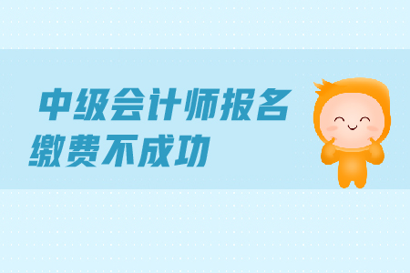 中級(jí)會(huì)計(jì)師報(bào)名繳費(fèi)不成功怎么辦