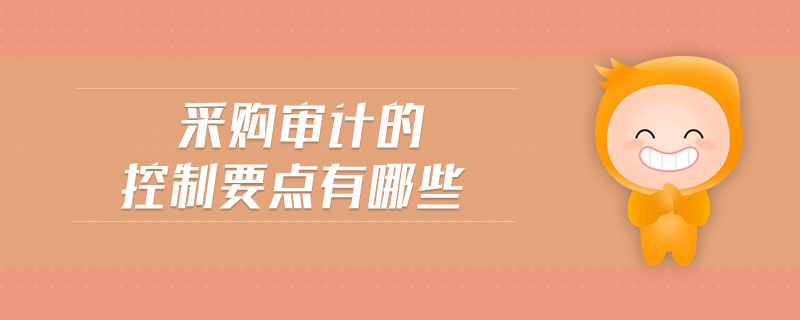 采購審計的控制要點有哪些 采購審計的控制要點有哪些