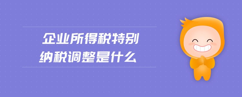 企業(yè)所得稅特別納稅調(diào)整是什么 企業(yè)所得稅特別納稅調(diào)整是什么