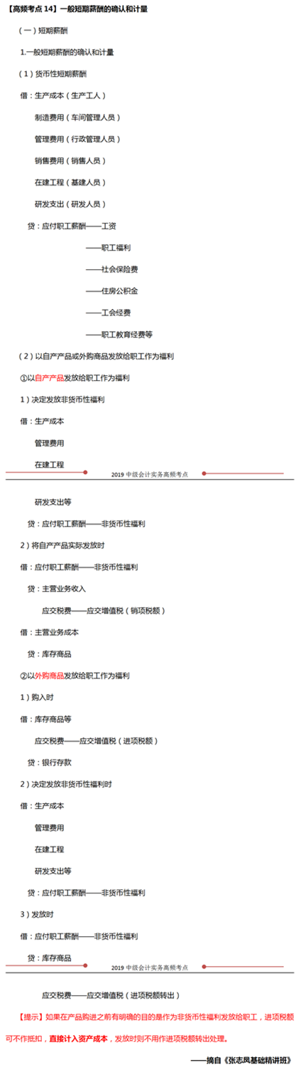 一般短期薪酬的確認(rèn)和計(jì)量 一般短期薪酬的確認(rèn)和計(jì)量