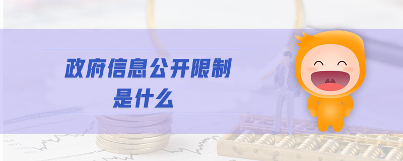政府信息公開限制是什么
