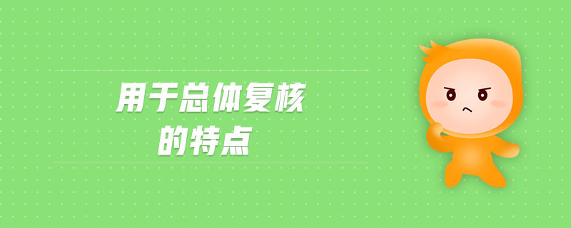 用于總體復(fù)核的特點(diǎn) 用于總體復(fù)核的特點(diǎn)