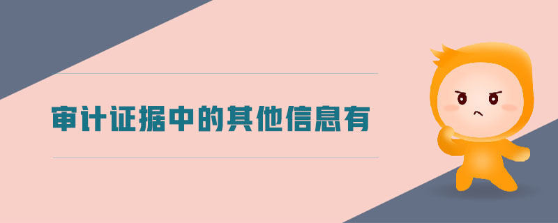 審計證據(jù)中的其他信息有 審計證據(jù)中的其他信息有