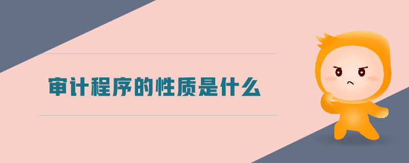 審計(jì)程序的性質(zhì)是什么