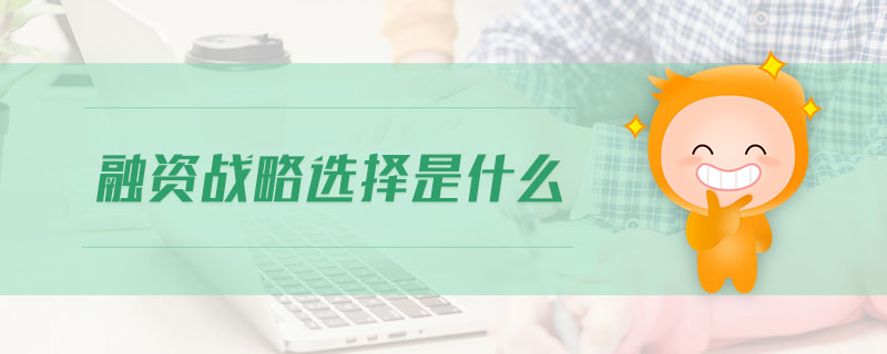 融資戰(zhàn)略選擇是什么
