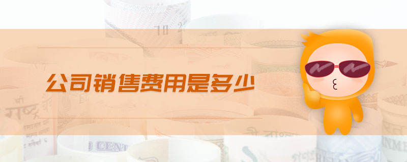 公司銷售費用是多少