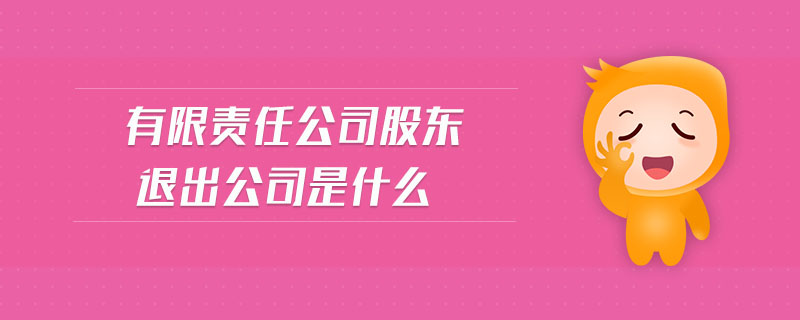 有限責(zé)任公司股東退出公司是什么 有限責(zé)任公司股東退出公司是什么
