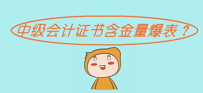 中級(jí)會(huì)計(jì)職稱含金量爆表？別不信！一文帶你了解證書潛力！