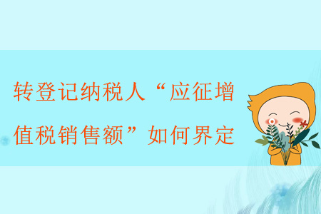 轉(zhuǎn)登記納稅人“應(yīng)征增值稅銷售額”如何界定？