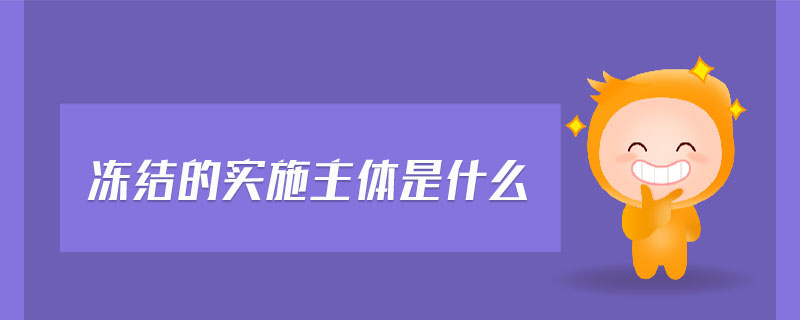 凍結(jié)的實(shí)施主體是什么