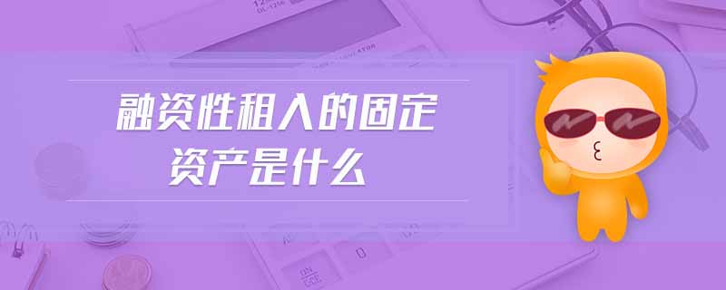 融資性租入的固定資產(chǎn)是什么 融資性租入的固定資產(chǎn)是什么