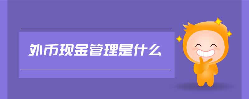 外幣現(xiàn)金管理是什么 外幣現(xiàn)金管理是什么