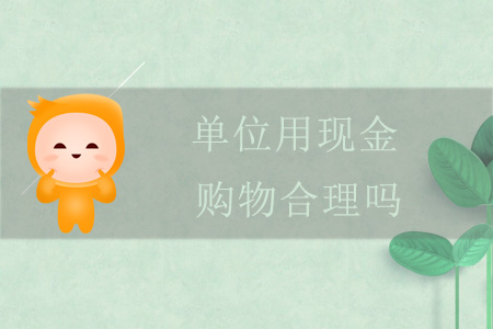 單位用現金購物合理嗎？