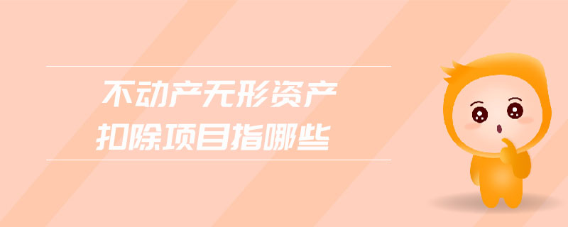 不動(dòng)產(chǎn)無(wú)形資產(chǎn)扣除項(xiàng)目指哪些 不動(dòng)產(chǎn)無(wú)形資產(chǎn)扣除項(xiàng)目指哪些