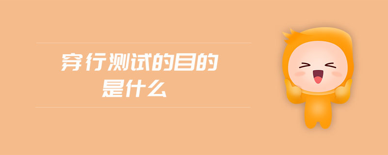 穿行測試的目的是什么 穿行測試的目的是什么