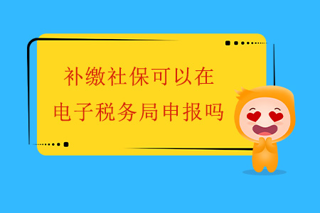 補(bǔ)繳社?？梢栽陔娮佣悇?wù)局申報(bào)嗎？