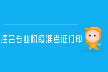 注會專業(yè)階段準考證打印別錯過