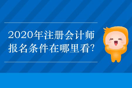 2020年注冊會計師的報名條件在哪里看？
