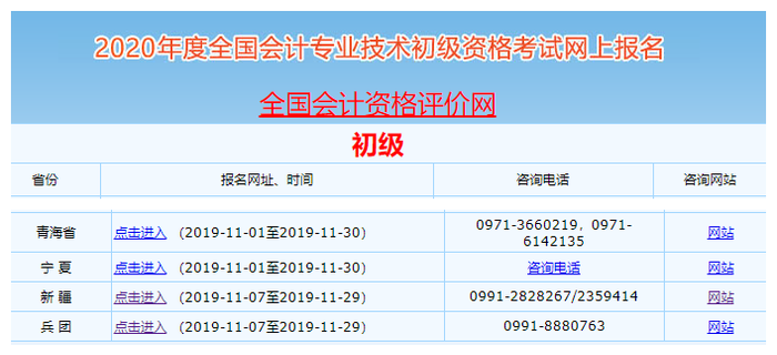 兵團(tuán)初級(jí)會(huì)計(jì)職稱報(bào)名