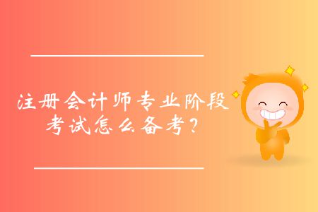注冊會計師專業(yè)階段考試怎么備考？