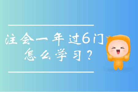 注會一年過6門怎么學(xué)習(xí)？