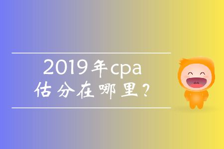 2019年cpa估分在哪里？