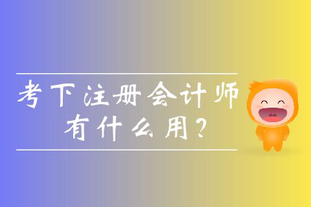 考下注冊(cè)會(huì)計(jì)師有什么用？