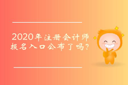 2020年注冊會計師報名入口公布了嗎？