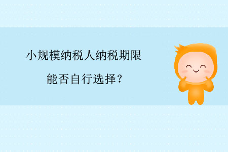 小規(guī)模納稅人納稅期限能否自行選擇？