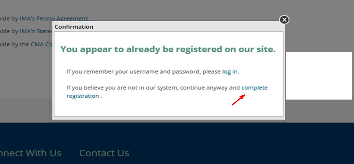 IMA英文官網(wǎng)注冊交費步驟