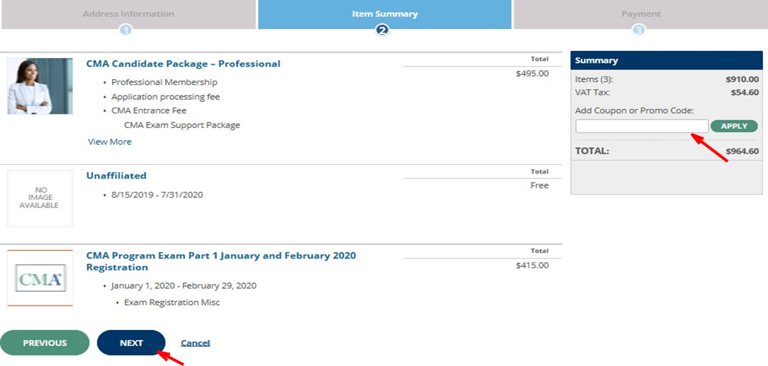  IMA英文官網(wǎng)注冊交費步驟