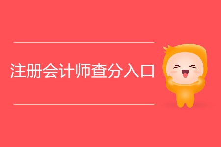 注冊會計(jì)師查分入口什么時候開放？