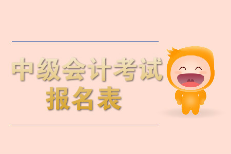 中級會計考試報名表是什么？