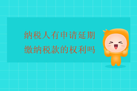 納稅人有申請(qǐng)延期繳納稅款的權(quán)利嗎？