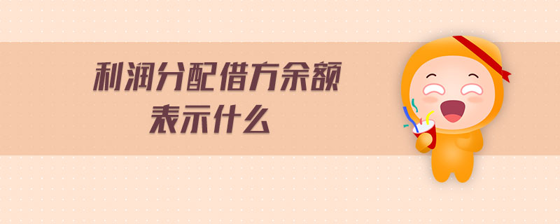 利潤(rùn)分配借方余額表示什么