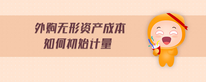 外購無形資產(chǎn)成本如何初始計量