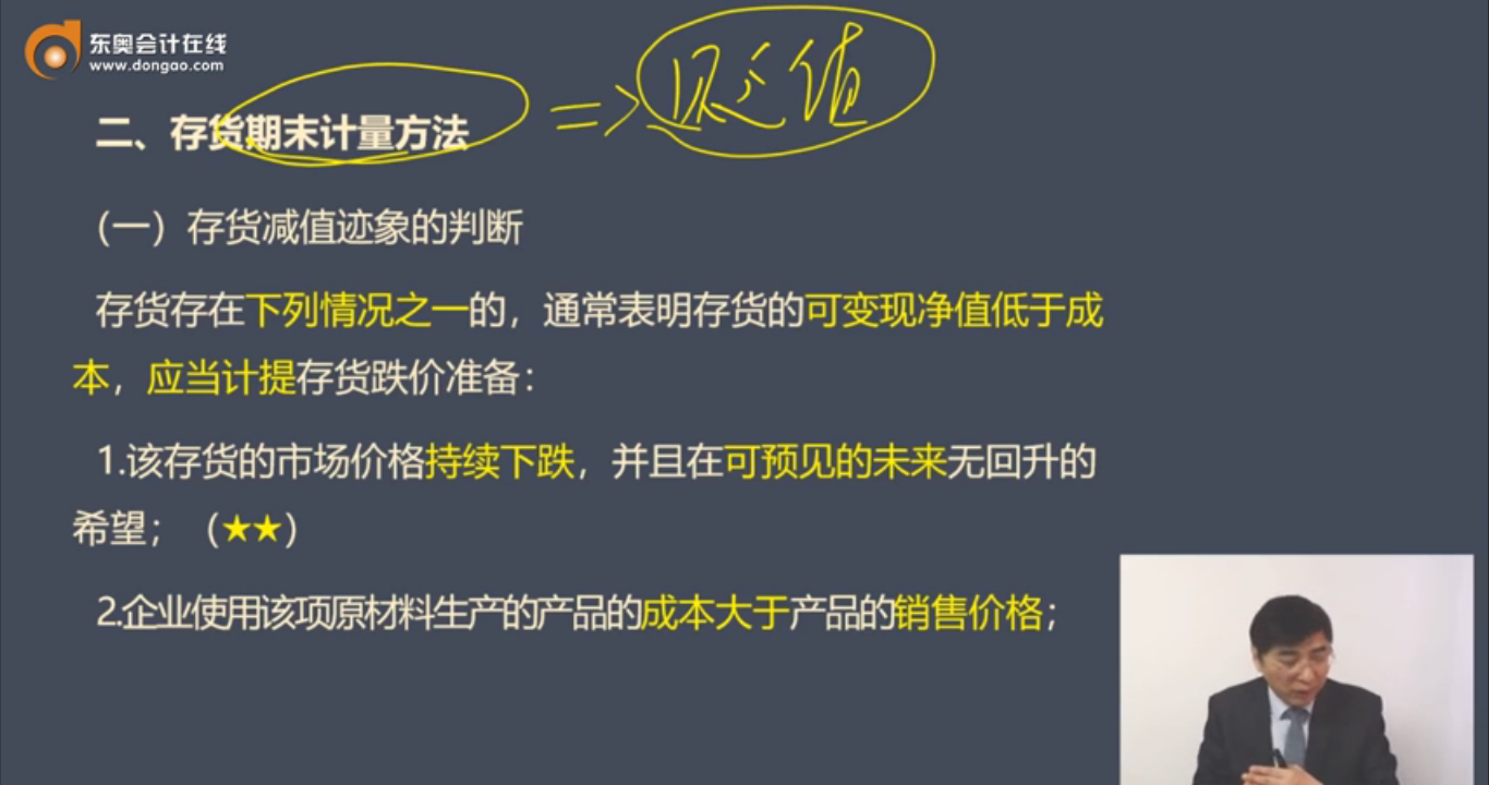 存貨減值跡象判斷