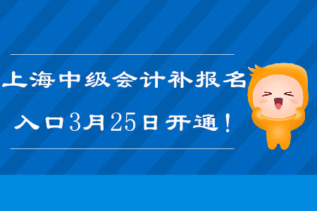 2020年上海中級(jí)會(huì)計(jì)師補(bǔ)報(bào)名入口3月25日開通！